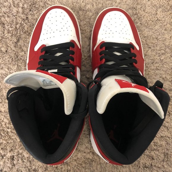 Nike Air Jordan Mid 554724173 Size 10 White/Gym Red-Black main image 13